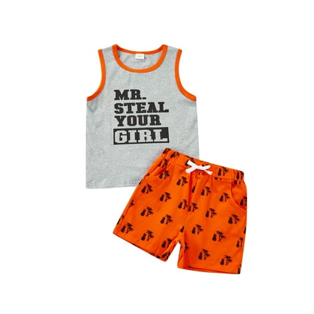 Hirigin Baby Boys Letters Print Sleeveless Tank Tops T-Shirt Palm Shorts Beach Outfits
Hirigin Baby Boys Letters Print Sleeveless Tank Tops T-Shirt Palm Shorts Beach Outfits