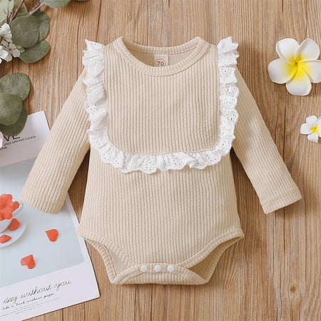 Zukuco Infant Baby Girls Bodysuit Long Sleeve Lace Ruffle Romper Spring Summer Autumn Outfits Clothes
Zukuco Infant Baby Girls Bodysuit Long Sleeve Lace Ruffle Romper Spring Summer Autumn Outfits Clothes