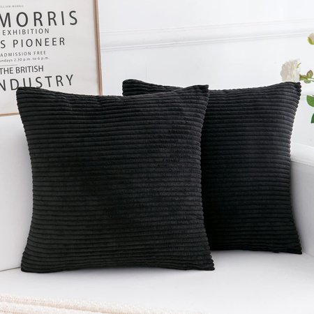 Throw Pillow Covers Premium Corduroy Soft Square Cushion Cases Set Decorative Pillows for Sofa Bedroom Car Pack of 2 16x16 Inch Black
Throw Pillow Covers Premium Corduroy Soft Square Cushion Cases Set Decorative Pillows for Sofa Bedroom Car Pack of 2 16x16 Inch Black