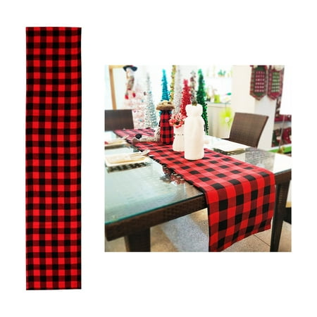 Durable Decoration Black Red Plaid Waterproof Double Side Table Runner Cotton Burlap Buffalo Plaid Table Runner For Holiday Table Decorations 14*108 Decorative Table Banner B
Durable Decoration Black Red Plaid Waterproof Double Side Table Runner Cotton Burlap Buffalo Plaid Table Runner For Holiday Table Decorations 14*108 Decorative Table Banner B