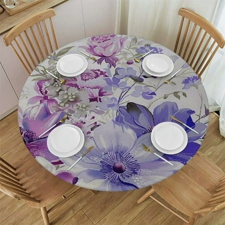 SHERONV Purple Flowers Round Table Cover Stain Resistant Washable for Indoor Outdoor Kitchen Dining Wedding Parties 100% Polyester Fiber 46-50
SHERONV Purple Flowers Round Table Cover Stain Resistant Washable for Indoor Outdoor Kitchen Dining Wedding Parties 100% Polyester Fiber 46-50