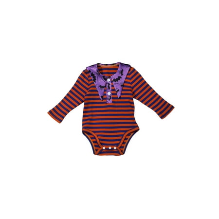 Huakaishijie Toddler Baby Girls Halloween Romper Stripe Cartoon Patterns Lapel Long Sleeve Bodysuit 0-3 Years
Huakaishijie Toddler Baby Girls Halloween Romper Stripe Cartoon Patterns Lapel Long Sleeve Bodysuit 0-3 Years