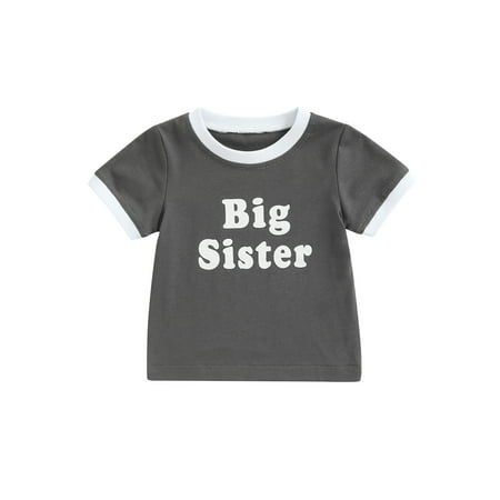 Genuiskids Toddler Baby Girl Cotton T-shirt BIG SISTER Letter Print Patch Round Neck Short Sleeve Summer Loose Fit Top Casual Clothes
Genuiskids Toddler Baby Girl Cotton T-shirt BIG SISTER Letter Print Patch Round Neck Short Sleeve Summer Loose Fit Top Casual Clothes