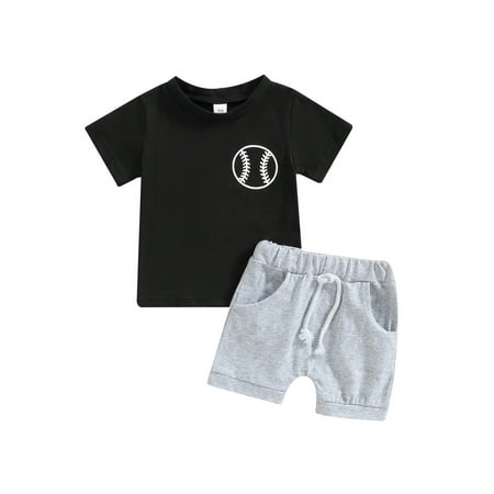 2Pcs Baby Boy Summer Outfits Short Sleeve Baseball Print Tops + Shorts Set Toddler Clothes
2Pcs Baby Boy Summer Outfits Short Sleeve Baseball Print Tops + Shorts Set Toddler Clothes