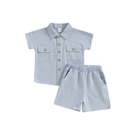 Gwiyeopda Toddler Boy Outfit Set Turn-Down Collar Short Sleeve Shirts and Shorts 2Pcs Clothes Set
Gwiyeopda Toddler Boy Outfit Set Turn-Down Collar Short Sleeve Shirts and Shorts 2Pcs Clothes Set