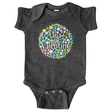 Inktastic Yaya s Valentine Flower Circle Gift Baby Boy or Baby Girl Bodysuit