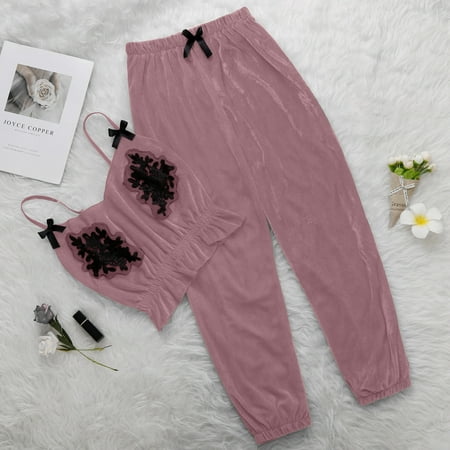 Munlar Robes For Women Christmas Loungewear For Family Women V-Neck Velvet Sexy Stain Pajamas Bowknot Trousers Long Suit
Munlar Robes For Women Christmas Loungewear For Family Women V-Neck Velvet Sexy Stain Pajamas Bowknot Trousers Long Suit