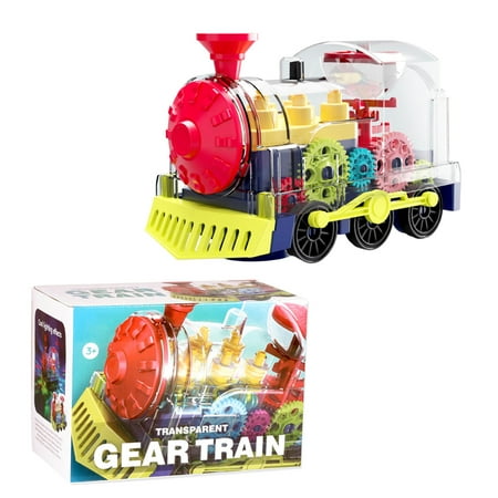 Lacyie Electric Train Toy Funny Transparent Battery Operated Toy Train Electric Gear Train with Lights and Music Children Educational Toy for Children Toddlers Boy
Lacyie Electric Train Toy Funny Transparent Battery Operated Toy Train Electric Gear Train with Lights and Music Children Educational Toy for Children Toddlers Boy