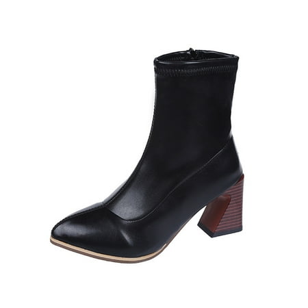 Difumos Womens Casual Side Zip Dress Booties Fashion Pointed Toe Block Heels Bootie Walking Winter Shoes Black 8
Difumos Womens Casual Side Zip Dress Booties Fashion Pointed Toe Block Heels Bootie Walking Winter Shoes Black 8