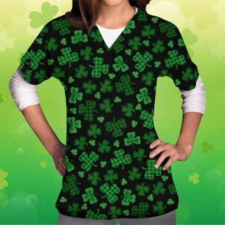 St. Patrick s Day Scrub Tops Women Easter Scrubs Nurse Working Uniforms Print V Neck Short Sleeve Medical Scrub Shirts
St. Patrick s Day Scrub Tops Women Easter Scrubs Nurse Working Uniforms Print V Neck Short Sleeve Medical Scrub Shirts