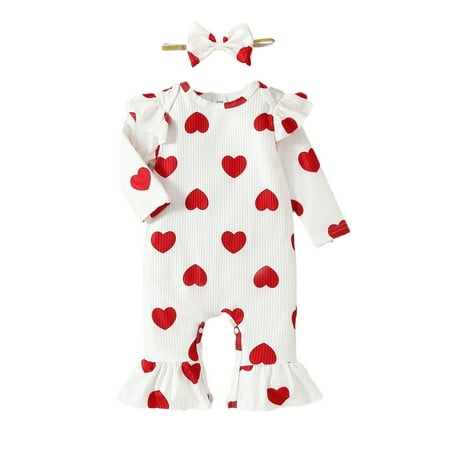 Ma&Baby Newborn Baby Girl Valentine s Day Outfits Infant Heart Print Ruffle Romper Long Sleeve Jumpsuit Fall Clothes
Ma&Baby Newborn Baby Girl Valentine s Day Outfits Infant Heart Print Ruffle Romper Long Sleeve Jumpsuit Fall Clothes