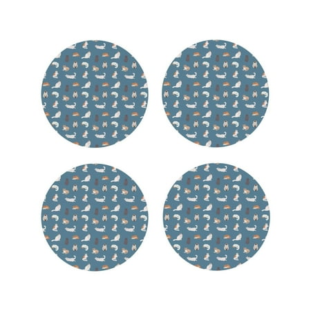 Drink Coasters Set of 4 Sophisticated cartoon cute cat Leather Coasters for Coffee Table Protector Heat Resistant Cute Coasters for Home Decor Housewarming Gifts Bar Kitchen 4 Inch Round Shape
Drink Coasters Set of 4 Sophisticated cartoon cute cat Leather Coasters for Coffee Table Protector Heat Resistant Cute Coasters for Home Decor Housewarming Gifts Bar Kitchen 4 Inch Round Shape