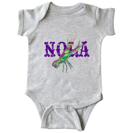 Inktastic NOLA Mardi Gras Crayfish in Purple Gift Baby Boy or Baby Girl Bodysuit