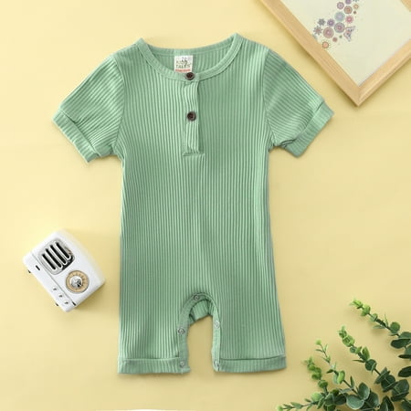 NIUREDLTD Babys Girls Boys Summer Casual Solid Color Jumpsuit Knitted Ribbed Pattern Rompers
NIUREDLTD Babys Girls Boys Summer Casual Solid Color Jumpsuit Knitted Ribbed Pattern Rompers