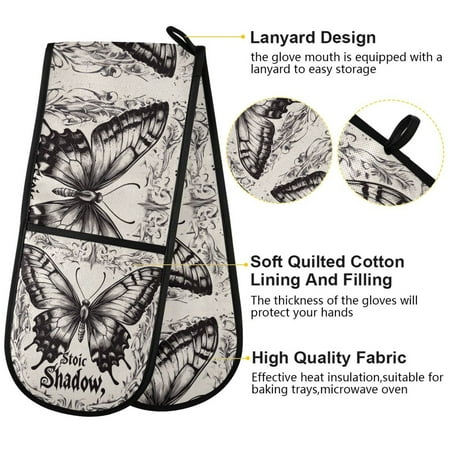 BZSMCE Oven Mitts Butterfly Pattern Creative Pattern Resistant Kitchen Gloves
BZSMCE Oven Mitts Butterfly Pattern Creative Pattern Resistant Kitchen Gloves