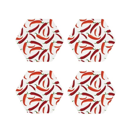 Drink Coasters Set of 4 Chili Pepper Print red Leather Coasters for Coffee Table Protector Heat Resistant Cute Coasters for Home Decor Housewarming Gifts Bar Kitchen 4 Inch Hexagon
Drink Coasters Set of 4 Chili Pepper Print red Leather Coasters for Coffee Table Protector Heat Resistant Cute Coasters for Home Decor Housewarming Gifts Bar Kitchen 4 Inch Hexagon
