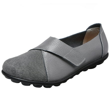 Orthopedic PU Leather Loafers Soft Sole Casual Flats Shoes for Women Students