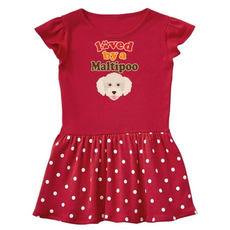 Inktastic Maltipoo Dog Gift Poodle Maltese Gift Toddler Girl Dress