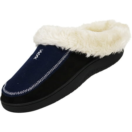 NORTY Mens Clogs Adult Male Slip on Mules Slide Slippers Navy Black L