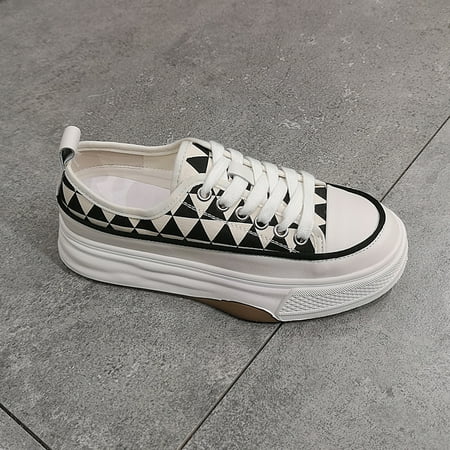 Women‘s Triangle Pattern Platform Sneakers Round Toe Lace Up Low Top Shoes Casual Walking Shoes
Women‘s Triangle Pattern Platform Sneakers Round Toe Lace Up Low Top Shoes Casual Walking Shoes