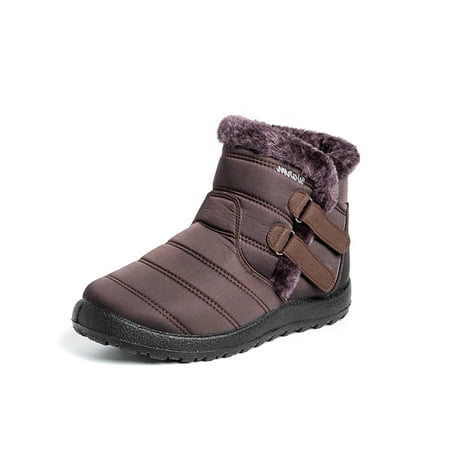 Welliumy Womens Winter Boot Flat Ankle Booties Plush Lined Snow Boots Outdoor Warm Shoes Walking Magic Tape Non Slip Brown 7.5
Welliumy Womens Winter Boot Flat Ankle Booties Plush Lined Snow Boots Outdoor Warm Shoes Walking Magic Tape Non Slip Brown 7.5