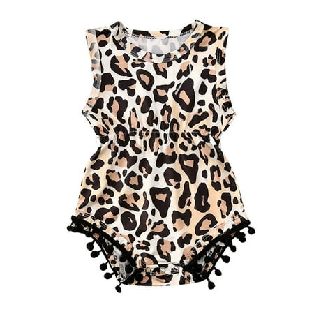 TheFound Infant Baby Girl Leopard Bodysuit One-Piece Romper Tassel Jumpsuit Sunsuit Summer Clothes
TheFound Infant Baby Girl Leopard Bodysuit One-Piece Romper Tassel Jumpsuit Sunsuit Summer Clothes