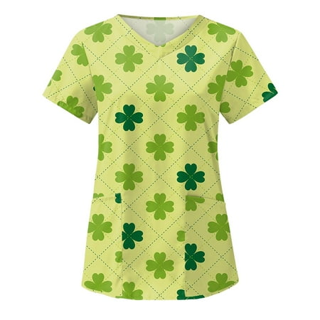 TAIAOJING Scrubs for Women Workwear Casual Summer Tops Three Quarter Sleeves Crew Neck T Shirt Print Loose Belt Pockets
TAIAOJING Scrubs for Women Workwear Casual Summer Tops Three Quarter Sleeves Crew Neck T Shirt Print Loose Belt Pockets