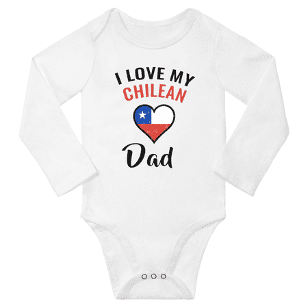 I Love My Chilean Dad Baby Long Slevve Bodysuit Unisex Gifts (White 3-6 Months)
I Love My Chilean Dad Baby Long Slevve Bodysuit Unisex Gifts (White 3-6 Months)