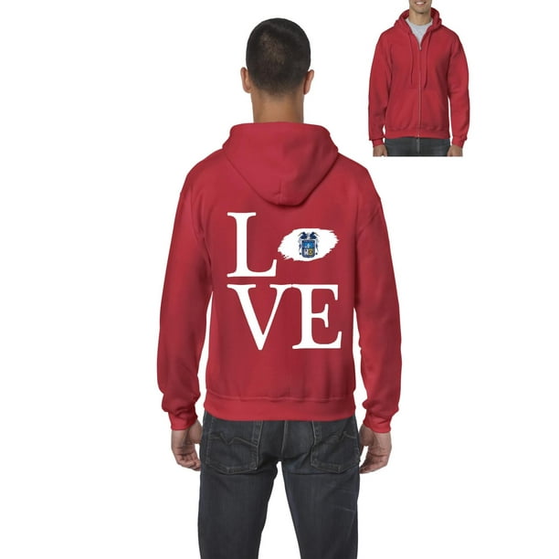 Love Mexico State of Aguascalientes Men's Full-Zip Hooded Sweatshirt