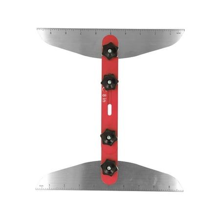 LYUMO Stair Measuring Tool Stair Treads Measuring Tool Stair Treads Gauge Template Tool Shelf Scribe Jig 11‑60in Measuring for Risers Shelf Drywall