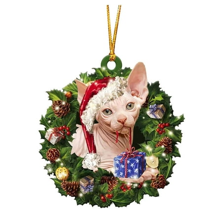 1pc Christmas Acrylic Double Side Christmas Wreath For Cats Decorations Christmas Tree Decorations Crafts Hanging Decorations
1pc Christmas Acrylic Double Side Christmas Wreath For Cats Decorations Christmas Tree Decorations Crafts Hanging Decorations