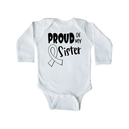 Inktastic Proud of my Sister Blindness Awareness White Ribbon Gift Baby Boy or Baby Girl Long Sleeve Bodysuit
Inktastic Proud of my Sister Blindness Awareness White Ribbon Gift Baby Boy or Baby Girl Long Sleeve Bodysuit