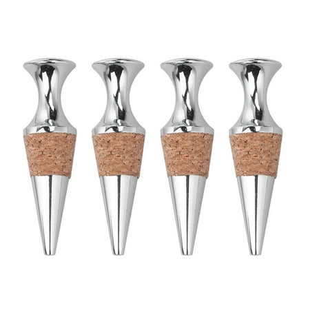 4PCS Metal Wine Stopper Champagne Bottle Sealer Cork Wine Plug Stopper Party Favors (Flat Cork Stopper) 
4PCS Metal Wine Stopper Champagne Bottle Sealer Cork Wine Plug Stopper Party Favors (Flat Cork Stopper)