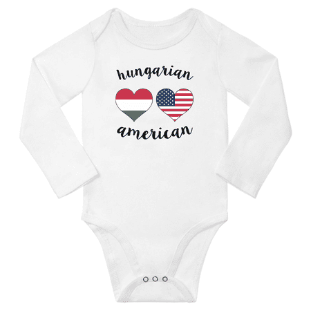 Hungarian and American Love Heart Baby Long Slevve Bodysuit Outfits (White 12-18 Months)
Hungarian and American Love Heart Baby Long Slevve Bodysuit Outfits (White 12-18 Months)