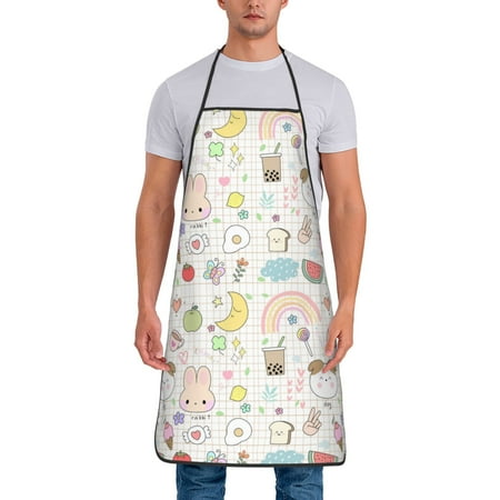 Tideii Summer Rabbit for Tie-up Apron Unisex Waterproof and Stain-Resistant Bib Apron for Kitchen Garden Painting 
Tideii Summer Rabbit for Tie-up Apron Unisex Waterproof and Stain-Resistant Bib Apron for Kitchen Garden Painting
