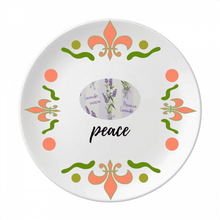 Lavender Drawing Art Flower Ceramics Plate Tableware Dinner Dish