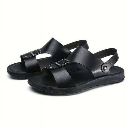 Men s Solid Microfiber Open Toe Slides Wear-resistant Anti-skid Leather Slip On Casual Beach Shoes For Outdoor Walking
Men s Solid Microfiber Open Toe Slides Wear-resistant Anti-skid Leather Slip On Casual Beach Shoes For Outdoor Walking