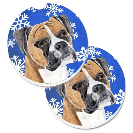 Carolines Treasures SC9390CARC Boxer Winter Snowflakes Holiday Set of 2 Cup Holder Car Coasters Large multicolor
Carolines Treasures SC9390CARC Boxer Winter Snowflakes Holiday Set of 2 Cup Holder Car Coasters Large multicolor