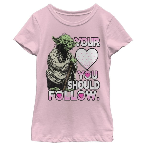 Star Wars Girls' Yoda Follow Your Heart T-Shirt