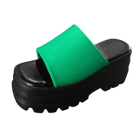 Cathalem Ladies Fashion Summer Solid Color Cloth Open Toe Waterproof Platform Thick Sole Sandals Green 37
Cathalem Ladies Fashion Summer Solid Color Cloth Open Toe Waterproof Platform Thick Sole Sandals Green 37