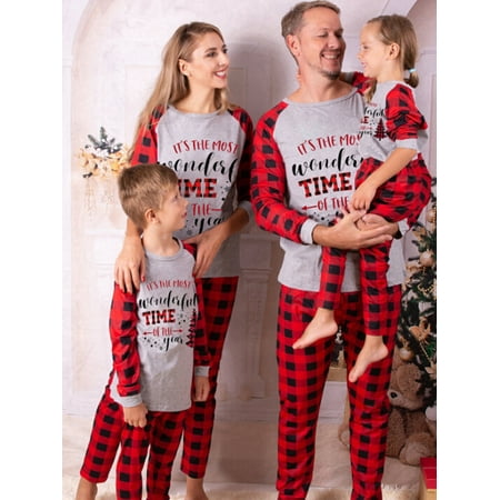 Ma&Baby Matching Family Christmas Pajamas Family Pjs Tops Plaid Pants Matching Holiday Pajamas Set
Ma&Baby Matching Family Christmas Pajamas Family Pjs Tops Plaid Pants Matching Holiday Pajamas Set