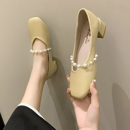 uikmnh Women Shoes Women Casual Shoes Autumn And Winter Comfortable Fashion Low Heeled Leather Shoes Square Toe Shallow Mouth Solid Color Beaded Low Top Shoes Yellow 7
uikmnh Women Shoes Women Casual Shoes Autumn And Winter Comfortable Fashion Low Heeled Leather Shoes Square Toe Shallow Mouth Solid Color Beaded Low Top Shoes Yellow 7