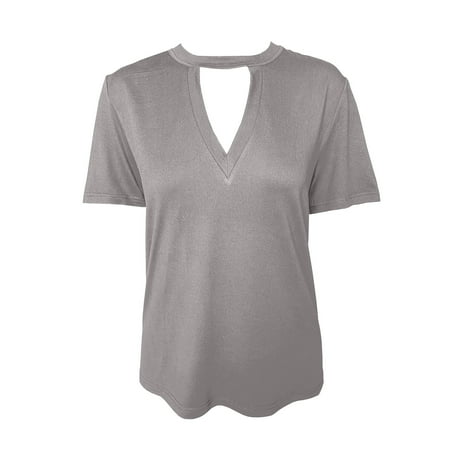 kakina CMSX Womens Casual Tops Plus Size Solid Color Top Sexy Round Neck Hollow Small V Summer Leisure Short Sleeve Tops Blouses Casual Plus Size Gray M
kakina CMSX Womens Casual Tops Plus Size Solid Color Top Sexy Round Neck Hollow Small V Summer Leisure Short Sleeve Tops Blouses Casual Plus Size Gray M