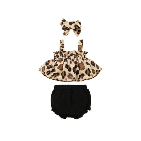 JBEELATE Baby Girls Summer Clothes Leopard Sleeveless Top Bowknot Ruffle Bloomer Headband Outfit Sets
JBEELATE Baby Girls Summer Clothes Leopard Sleeveless Top Bowknot Ruffle Bloomer Headband Outfit Sets
