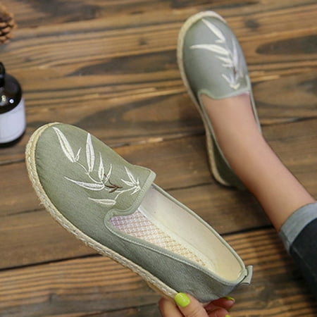 Casual Shoes Women Casual Shoes Breathable Slip On Flats Bow Beaded Striped Canvas Straw Sole Leisure Sneakers
Casual Shoes Women Casual Shoes Breathable Slip On Flats Bow Beaded Striped Canvas Straw Sole Leisure Sneakers