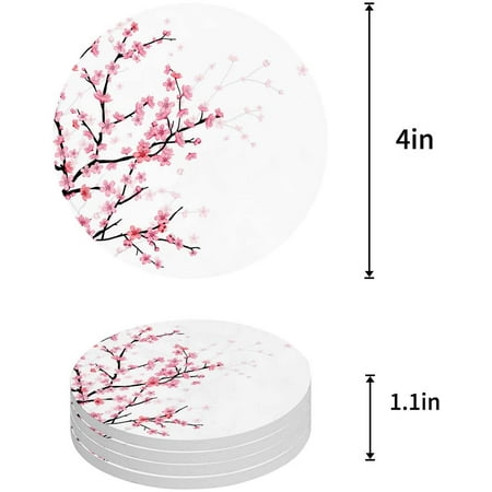 FMSHPON Hand Drawn Cherry Blossom Spring Flowers Set of 6 Round Coaster for Drinks Absorbent Ceramic Stone Coasters Cup Mat with Cork Base for Home Kitchen Room Coffee Table Bar Decor
FMSHPON Hand Drawn Cherry Blossom Spring Flowers Set of 6 Round Coaster for Drinks Absorbent Ceramic Stone Coasters Cup Mat with Cork Base for Home Kitchen Room Coffee Table Bar Decor