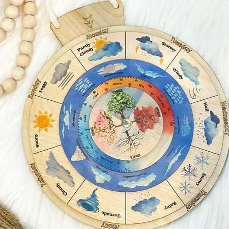 Weather Calendar / Weather Wheel / Weather Chart / Bilingual French / Weather Learning Educational Toys
Weather Calendar / Weather Wheel / Weather Chart / Bilingual French / Weather Learning Educational Toys