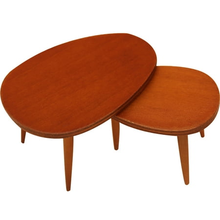 1 Set Mini Tea Table Model Mini Wooden Table Mini House Furnishing Supply