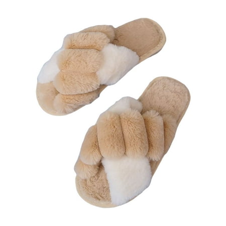 Topaty Furry Slippers Women | Lightweight Breathable Fuzzy Cross Band Slipper for Women | Faux Fur Comfy Slip on House Slippers for Indoor Outdoor
Topaty Furry Slippers Women | Lightweight Breathable Fuzzy Cross Band Slipper for Women | Faux Fur Comfy Slip on House Slippers for Indoor Outdoor
