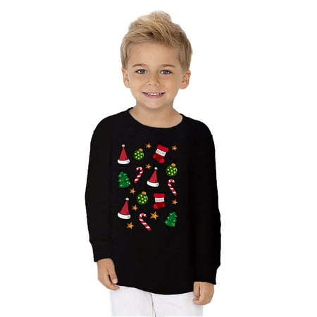 Christmas Tree Stocking Pattern Xmas Graphic Toddler Long Sleeve Shirt - Merry Christmas Tshirt for Kids - Xmas Holiday Shirt Gifts
Christmas Tree Stocking Pattern Xmas Graphic Toddler Long Sleeve Shirt - Merry Christmas Tshirt for Kids - Xmas Holiday Shirt Gifts
